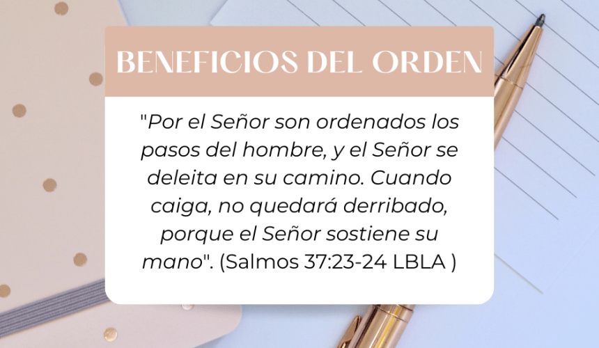 Beneficios del Orden Beneficios del Orden